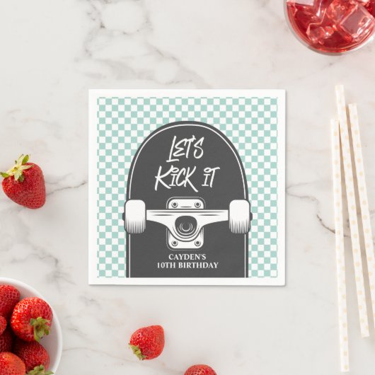 Skateboard - Teller zum Geburtstag Serviette (Beispiel)