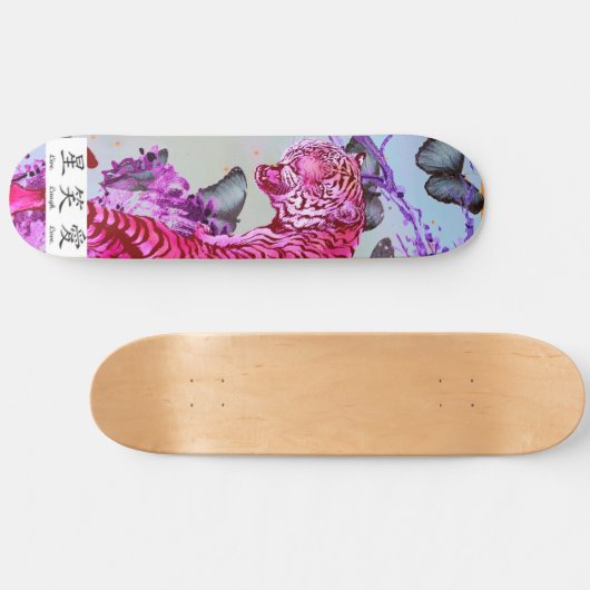 Skateboard TIGER MIT BUTTERFLY (Horizontal)