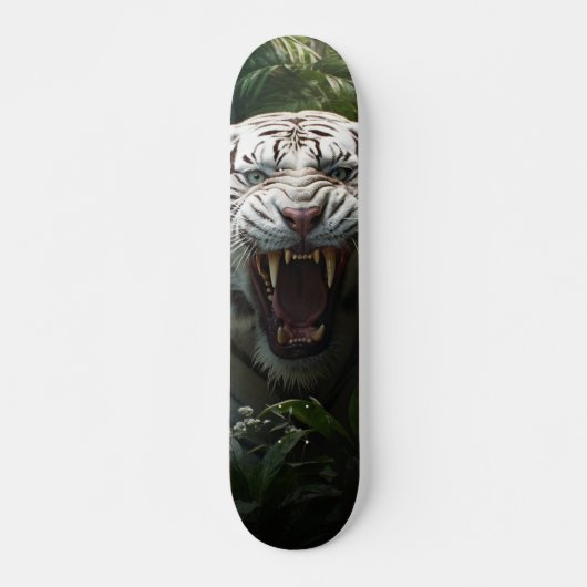 Skateboard Tigre Siberiano Blanco Agresivo (Vorne)