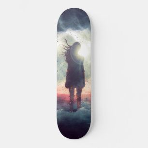 Skateboard - Traum Mädchen Silhouette