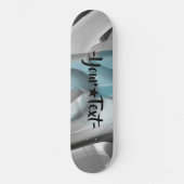 Skateboard Trend Abstrakt Art Blue Ozean (Vorderseite)