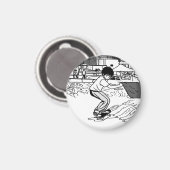Skateboard-Tricks - Junger Skateboarder Magnet (Vorderseite/Rückseite)