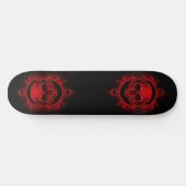 Skateboard Two Red Skeleton Skull (Horizontal)