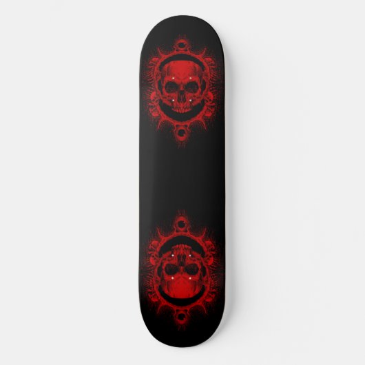 Skateboard Two Red Skeleton Skull (Vorderseite)