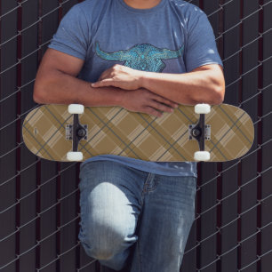 Skateboard Two Tone Kariert Tan HAMbWG