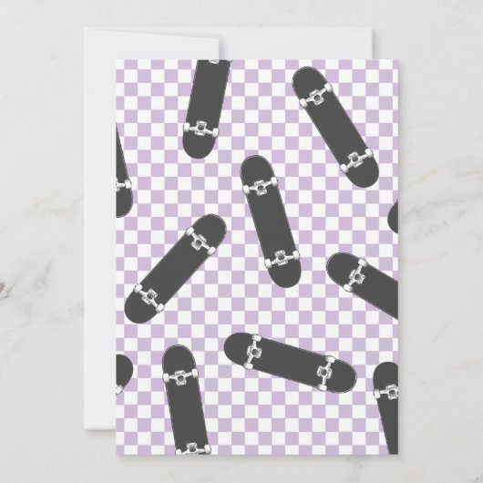 Skateboard über Geburtstag Einladung (Rückseite)