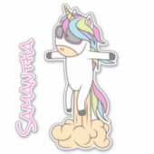 Skateboard Unicorn Power Aufkleber (Vorderseite)