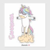 Skateboard Unicorn Power Aufkleber (Blatt)