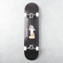 Skateboard Unicorn Power Aufkleber