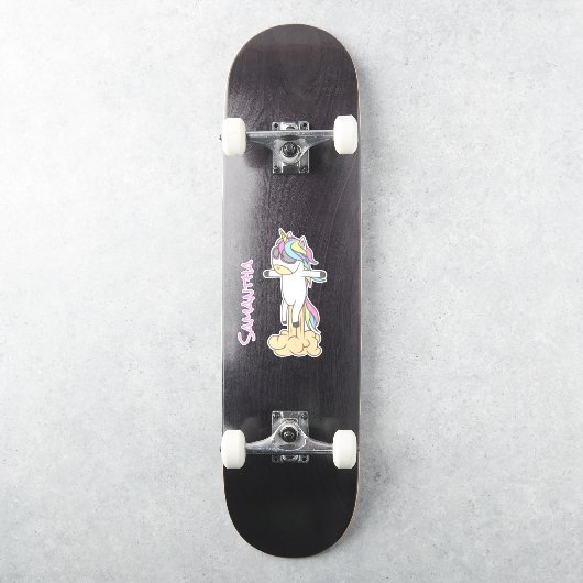 Skateboard Unicorn Power Aufkleber (Skateboard)