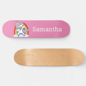 Skateboard Unicorn Rainbow Glitzer Glitzern. (Horizontal)