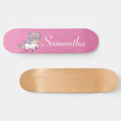 Skateboard Unicorn Rosa Glitzer Skateboard (Horizontal)