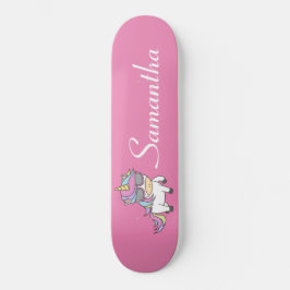 Skateboard Unicorn Rosa Glitzer Skateboard