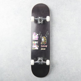 Skateboard Unicorns Custom Cut Vinyl Sticker