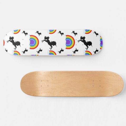 Skateboard Unicorns und Regenbows (Horizontal)