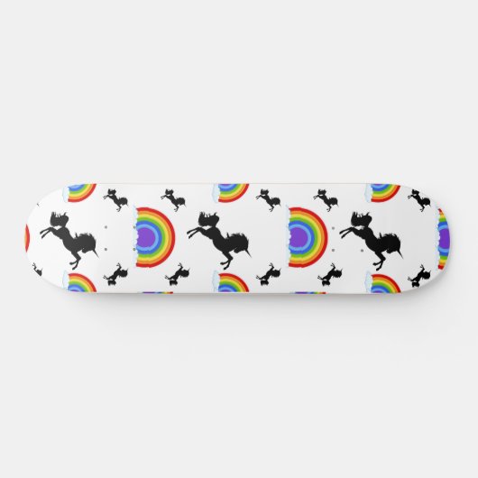 Skateboard Unicorns und Regenbows (Horizontal)