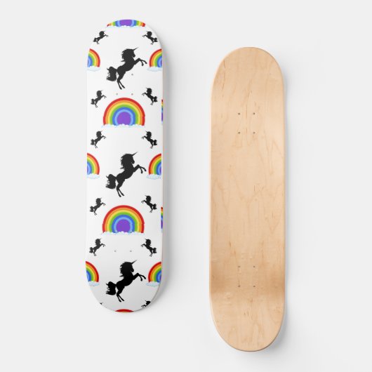Skateboard Unicorns und Regenbows (Vorderseite)