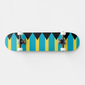 Skateboard unter der Flagge von Bahamas (Horizontal)