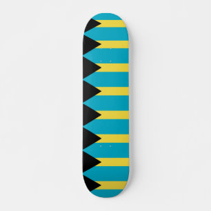 Skateboard unter der Flagge von Bahamas