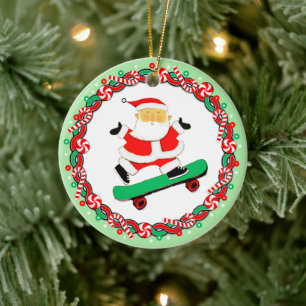 Skateboard-Urlaubsgeschenk Keramik-Ornament Keramik Ornament