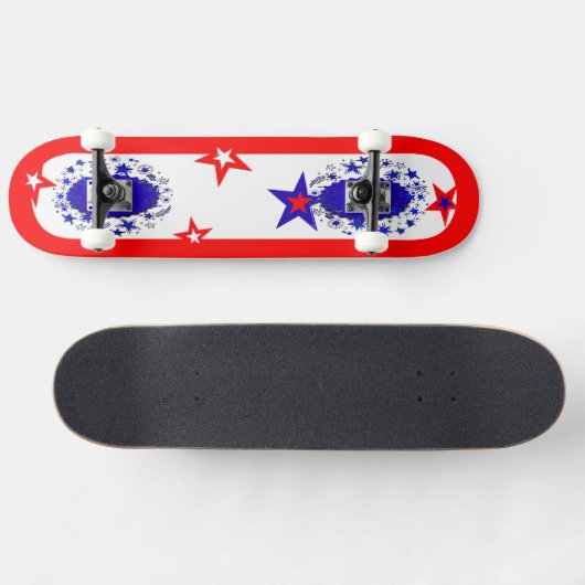 Skateboard usa Red Blue (Horizontal)