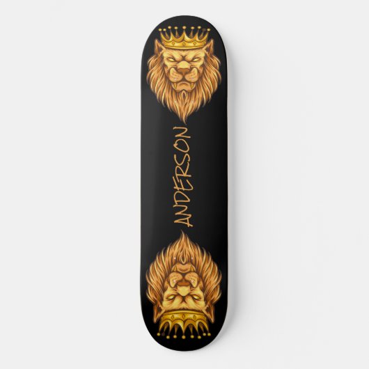 Skateboard Vintag Elegant Lion King Crown (Vorderseite)