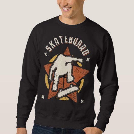 Skateboard Vintag Retro Classic Sport Sweatshirt (Vorderseite)