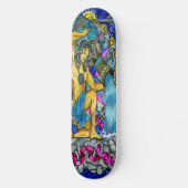 Skateboard Vintag Water Aquarius Astrologie (Vorderseite)