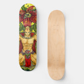 Skateboard Vintag Yellow Mystic Warrior (Vorderseite)