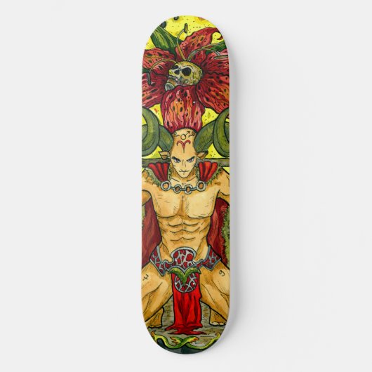 Skateboard Vintag Yellow Mystic Warrior (Vorderseite)