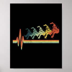 Skateboard Vintage Skate Retro Liebe Skateboarding Poster