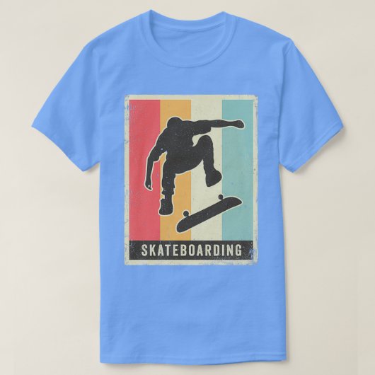 Skateboard Vintager Retro-Sport T-Shirt (Design vorne)