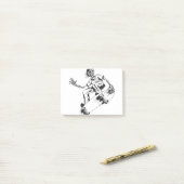 Skateboard von Skaten Skeleton Post-it Klebezettel (Auf Schreibtisch)