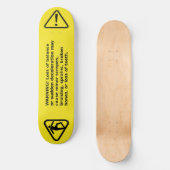 Skateboard-Warnschild mit Piktogrammen Skateboard (Vorderseite)
