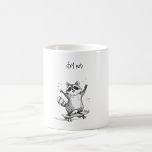 Skateboard Waschbär – Süßer Lustiger Skateboard Kaffeetasse