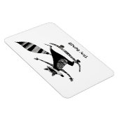 Skateboard-Waschbär – Whimsical Waschbär Tier Magnet (Rechte Seite)
