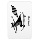 Skateboard-Waschbär – Whimsical Waschbär Tier Magnet (Vertikal)