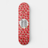Skateboard Watermelon Wasserfarben Rosa (Vorderseite)