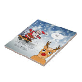 Skateboard Weihnachten RentierSchlitten Winter Fliese (Seite)