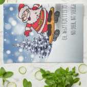 Skateboard Weihnachten RentierSchlitten Winter Geschirrtuch (Gefaltet)