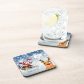 Skateboard Weihnachten RentierSchlitten Winter Getränkeuntersetzer (Rechte Seite)