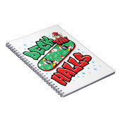 Skateboard Weihnachten Skateboard Deck die Hallen Notizblock (Rechte Seite)