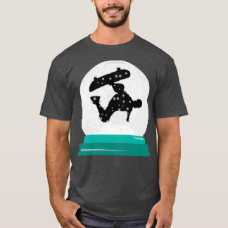 Skateboard Weihnachten Skateboarder Sno T-Shirt