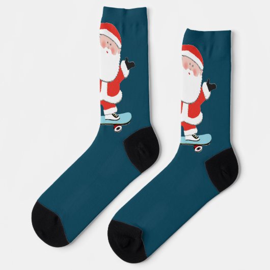 Skateboard Weihnachtsfeiertag Socken (Linkes Detail)