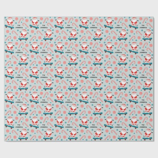 Skateboard Weihnachtsgeschenk Wrapping Paper Geschenkpapier (Flach)