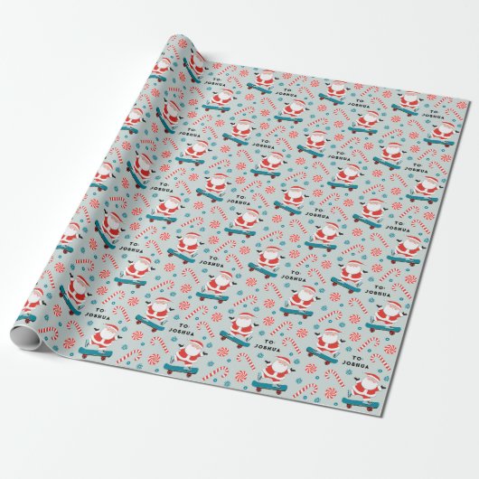Skateboard Weihnachtsgeschenk Wrapping Paper Geschenkpapier (Ungerollt)