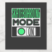 Skateboard Weinetikett (Einzelnes Label)