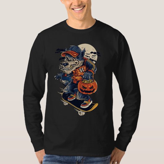 Skateboard-Werwolf T-Shirt (Vorderseite)