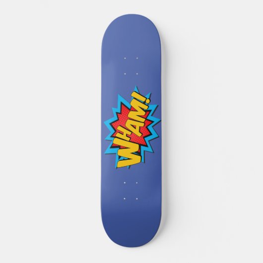 Skateboard - Wham! Mittelblau (Vorderseite)