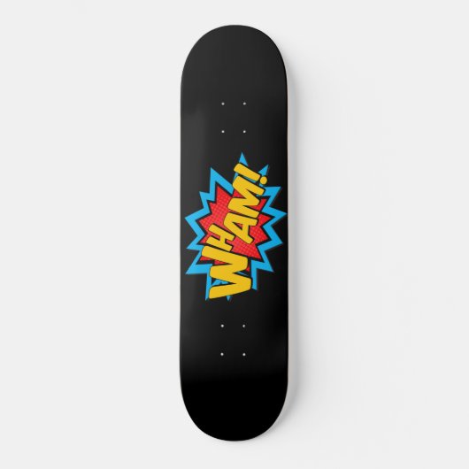Skateboard - Wham! Schwarz (Vorderseite)
